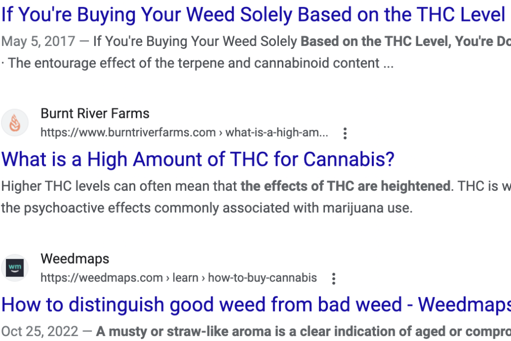 Tapping New Cannabis Consumer Markets Buying Weed Wrong Google Search Result Page